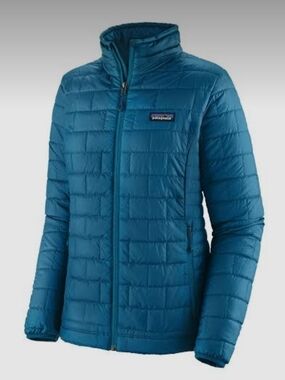 Patagonia Teal Blue Quilted Lightweight Puffer Jacket - Women's